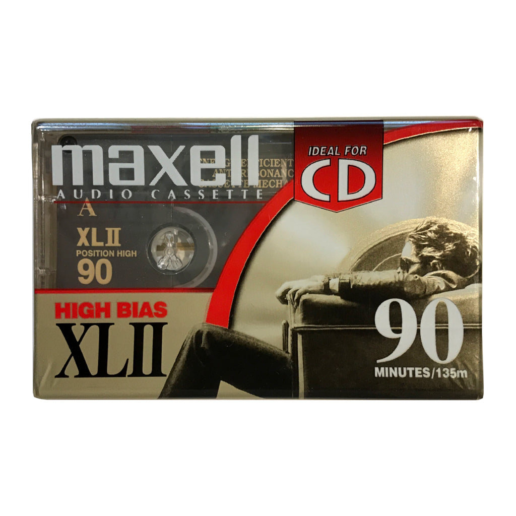 New Maxell XLII Blank 90 Minute Cassette Tape, Factory Sealed 
